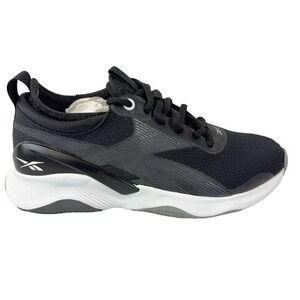 Reebok Hiit TR 2.0 Black White Womens‎ Size 5 Training Sneakers Lace Up GY0213